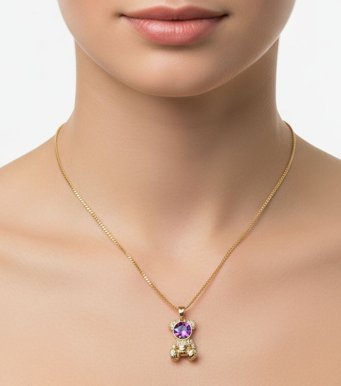 Rainbow Bear Necklace