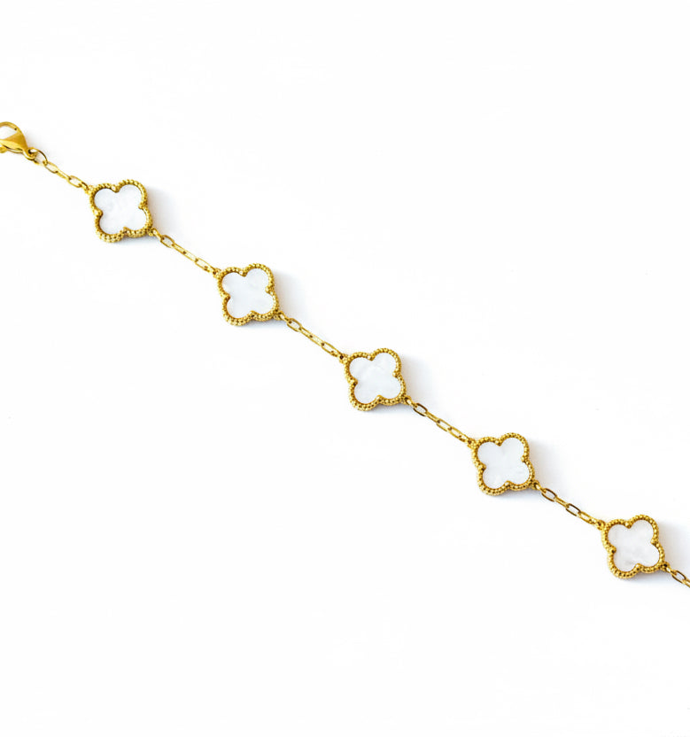 Clover Color with Gold Bracelet (5 Charms)