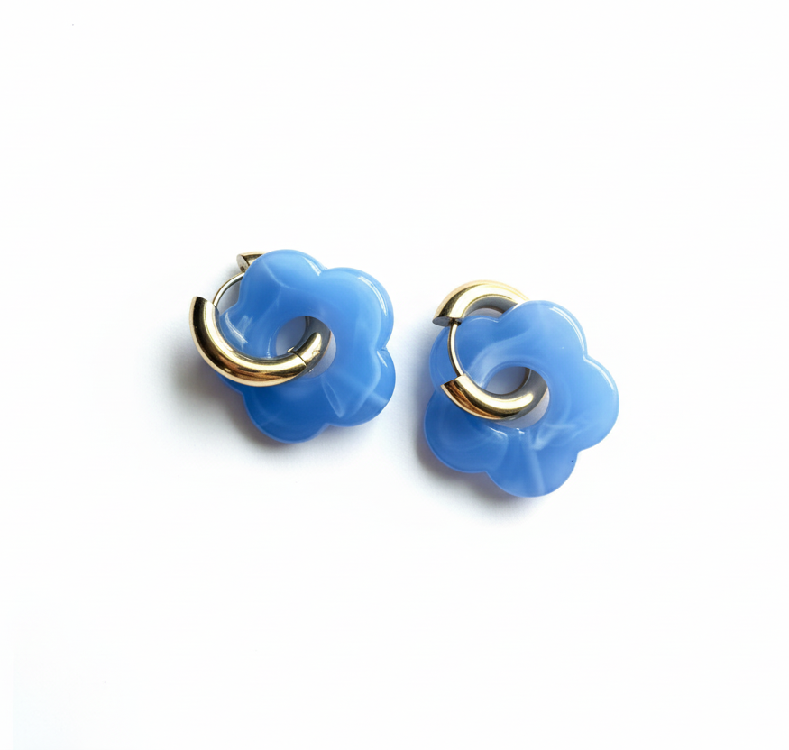 Daisy Gold Hoop Earrings