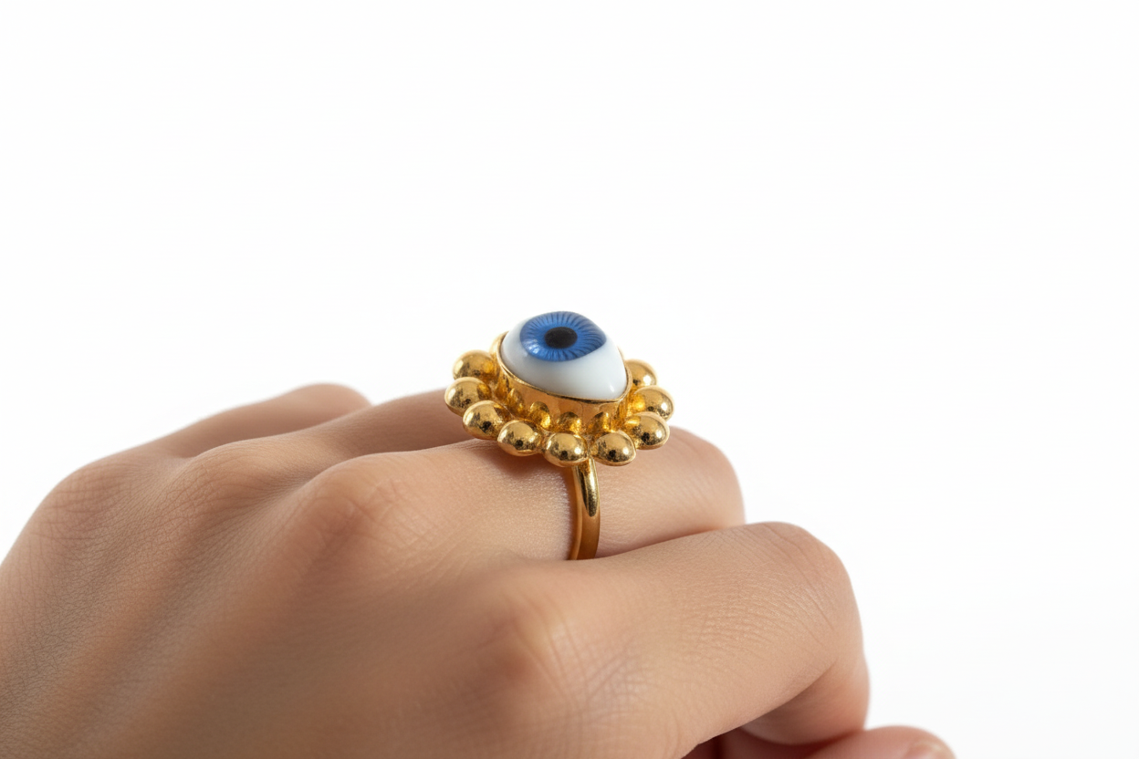 Evil Eye Contour Ring