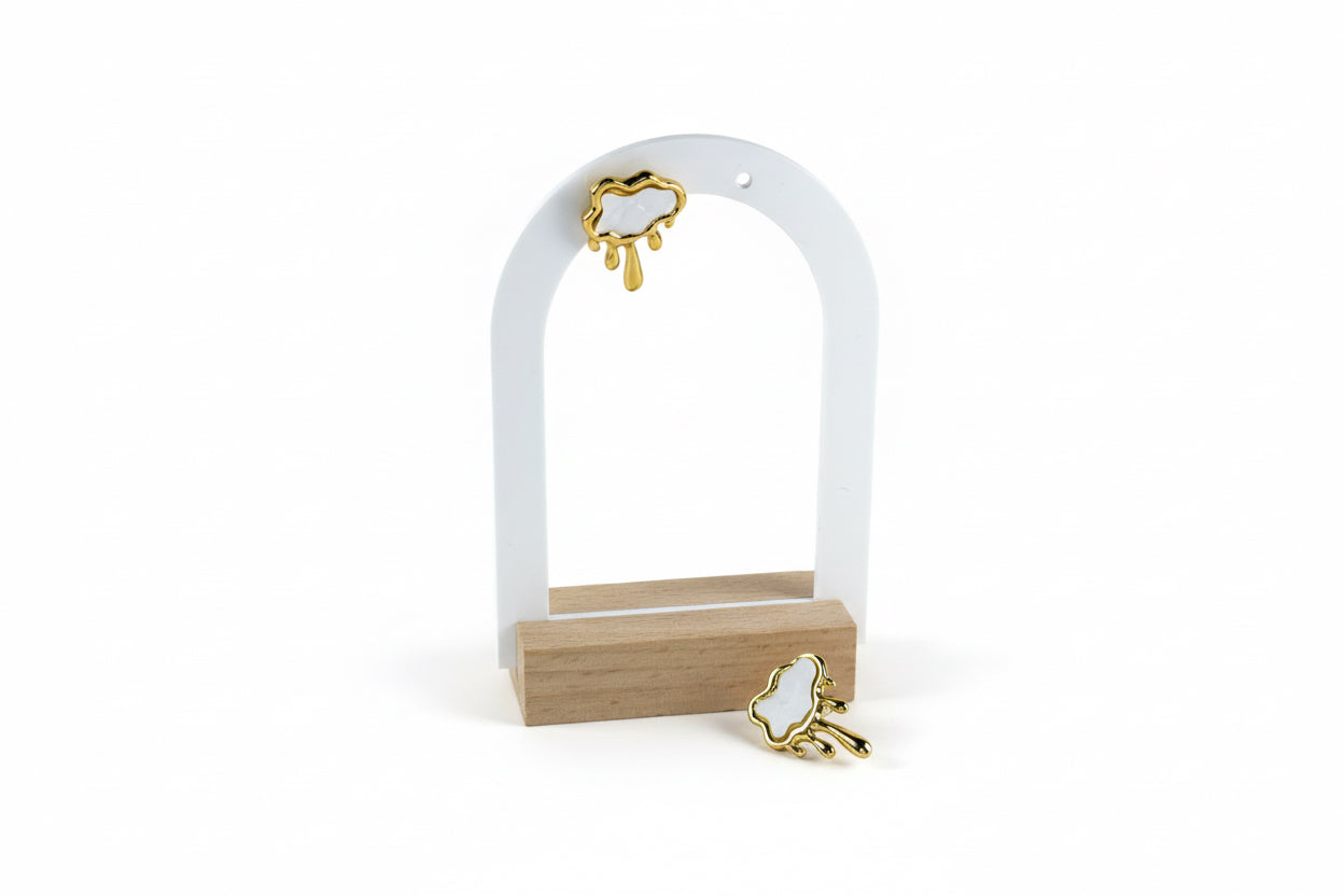 Drippy Cloud Stud Earrings