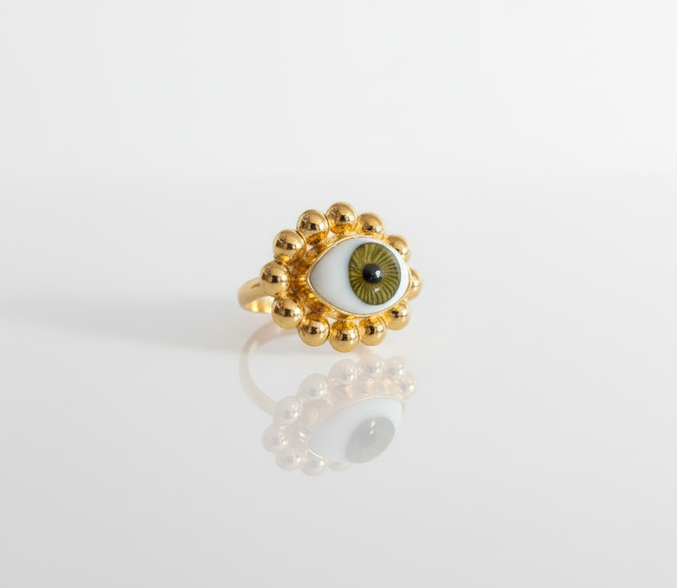 Evil Eye Contour Ring
