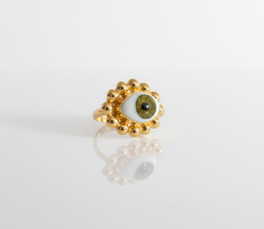 Evil Eye Contour Ring