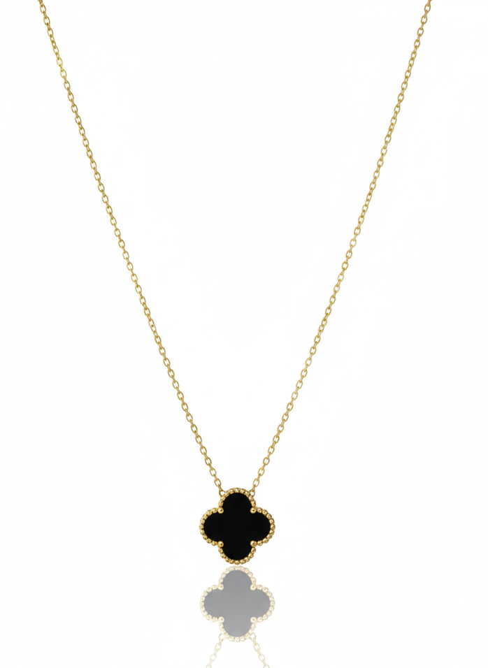 Clover Charm Necklace Gold