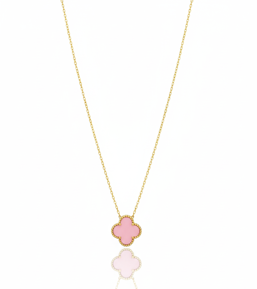 Clover Charm Necklace Gold