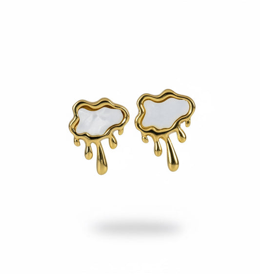 Drippy Cloud Stud Earrings