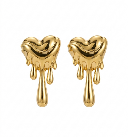 Dripping Heart Earrings