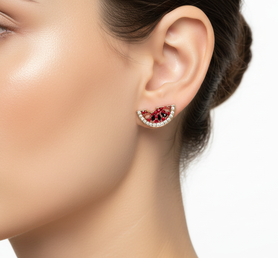 Bitten Watermelon Earrings