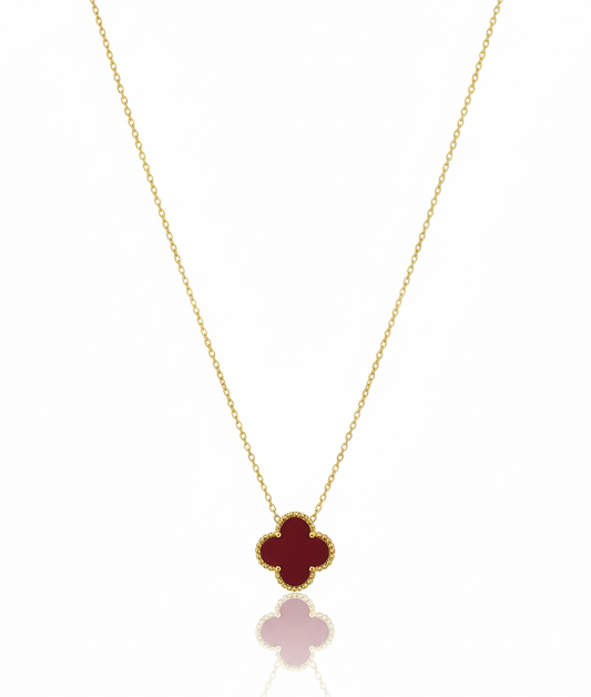 Clover Charm Necklace Gold