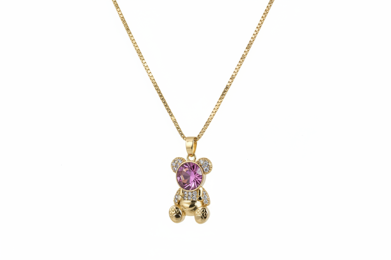 Rainbow Bear Necklace