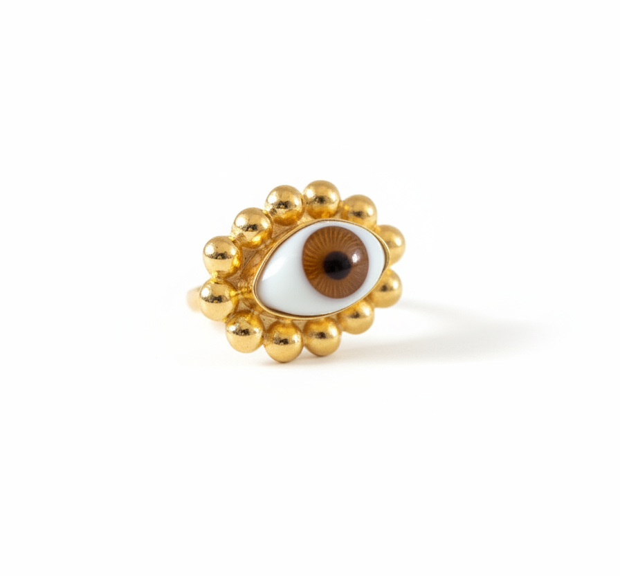 Evil Eye Contour Ring