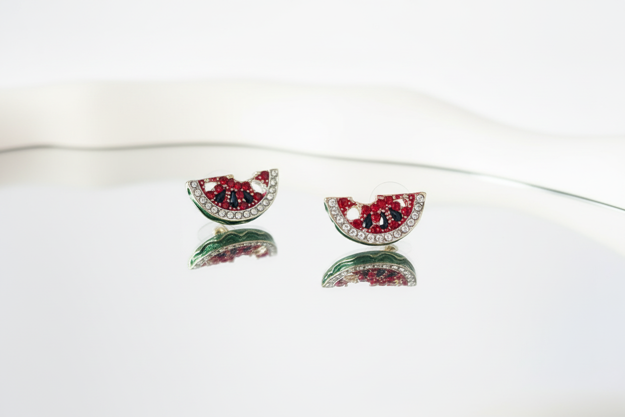 Bitten Watermelon Earrings