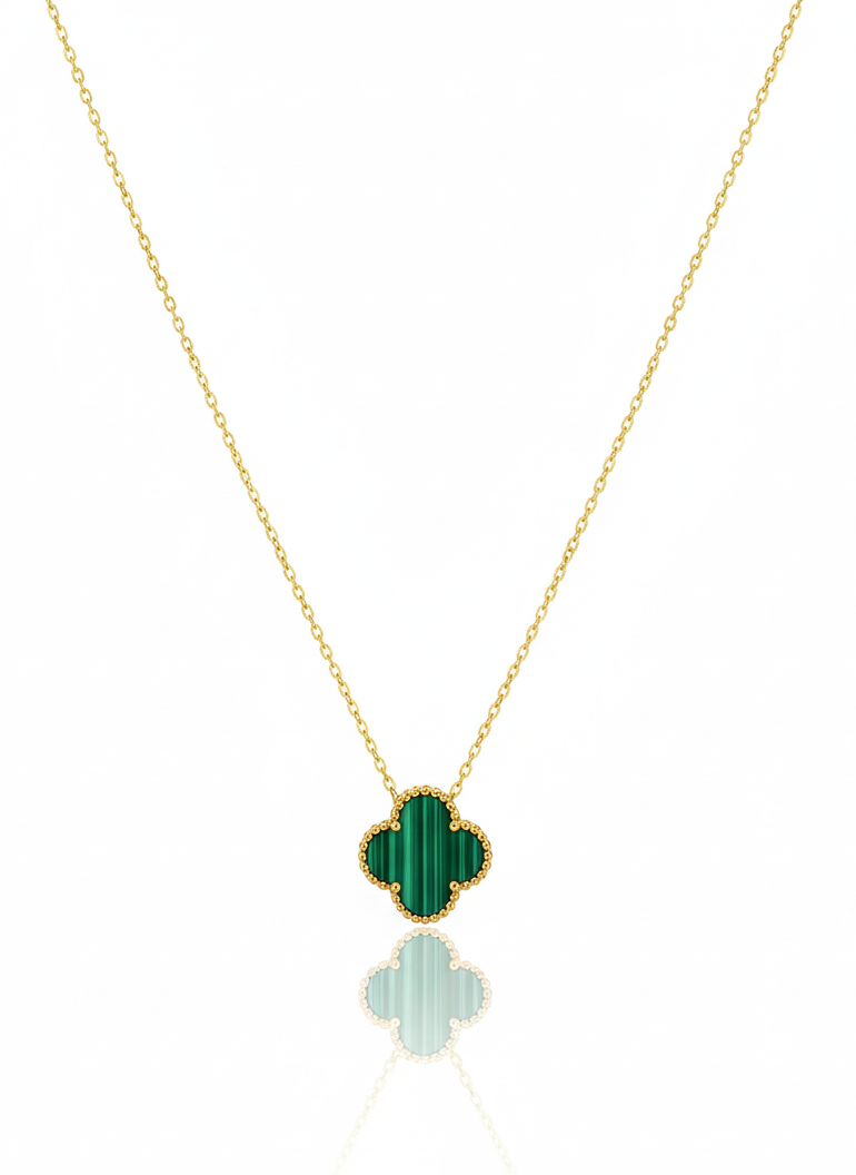 Clover Charm Necklace Gold
