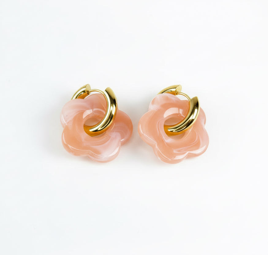 Daisy Gold Hoop Earrings