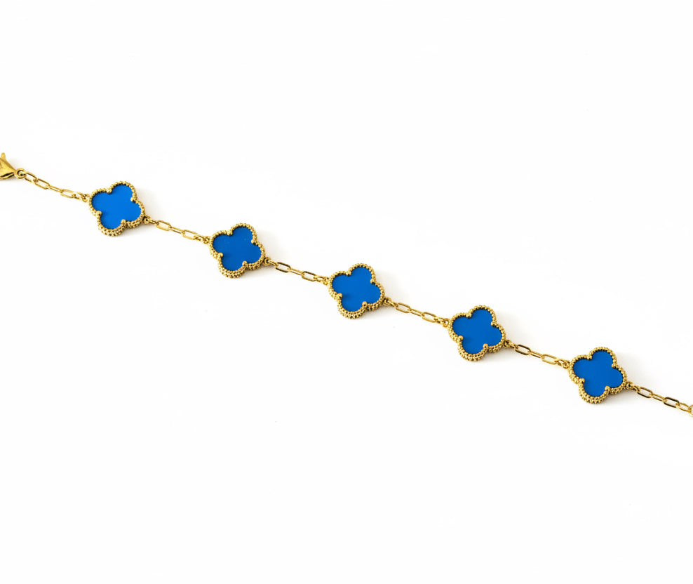 Clover Color with Gold Bracelet (5 Charms)