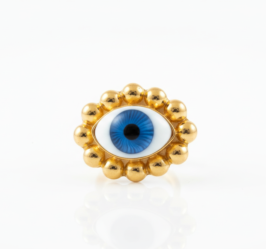 Evil Eye Contour Ring