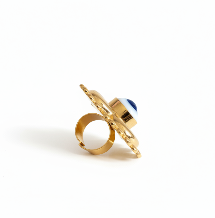 Contour Heart Eye Ring