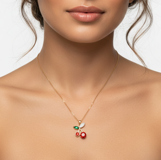 Cherry Charm Chain Necklace