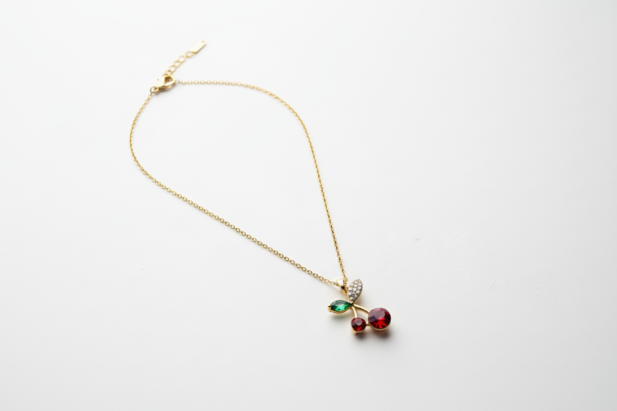 Cherry Charm Chain Necklace